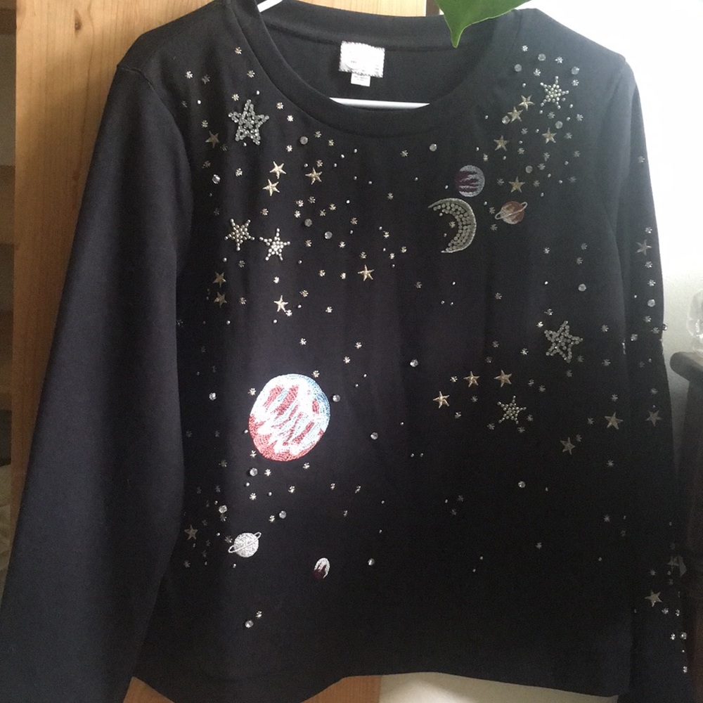 Anthropologie Postmark Cosmic sweatshirt